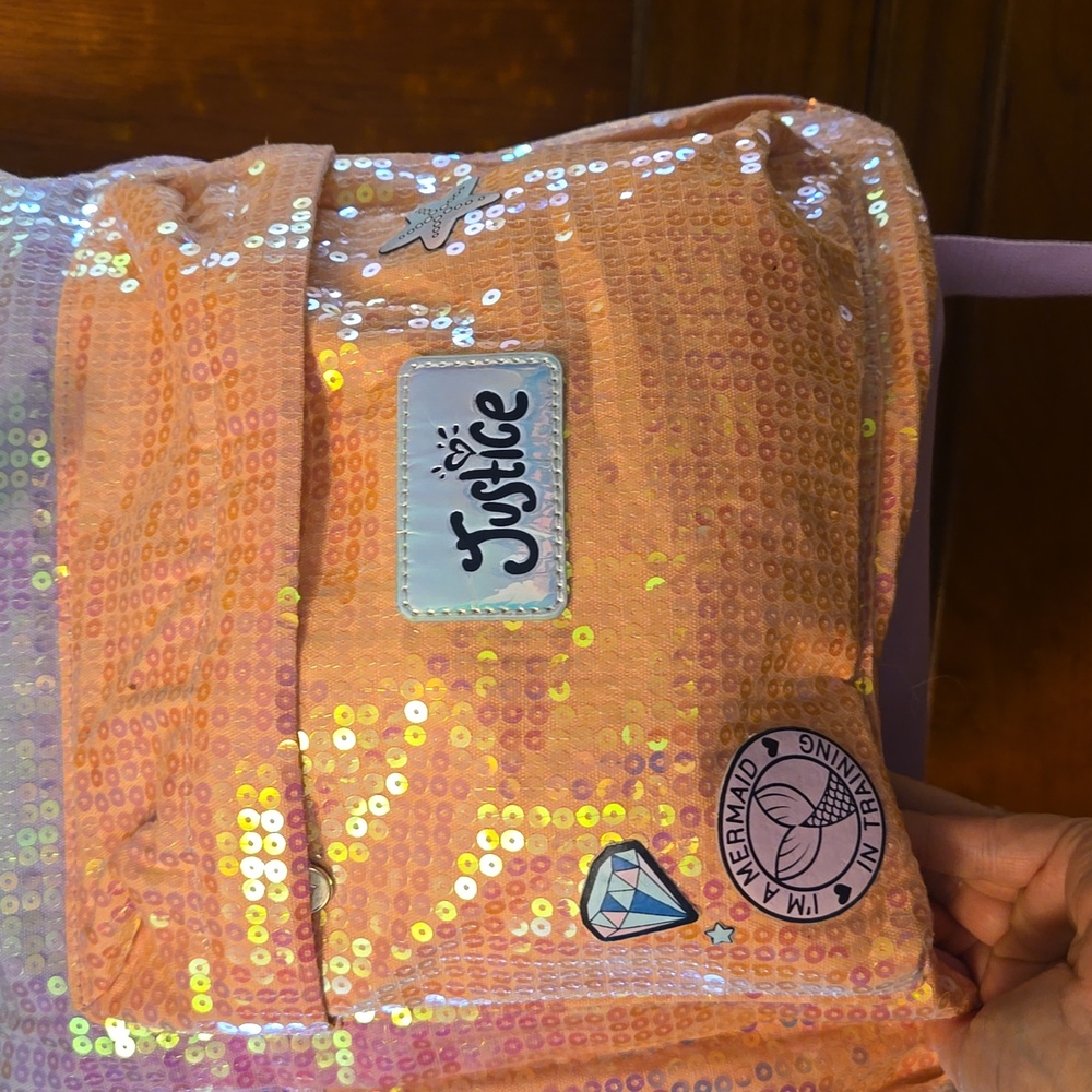 2017 Sequined Justice "I'm Really a Mermaid" Multi-Colored Backpack - Pre-loved - Picture 3 of 16